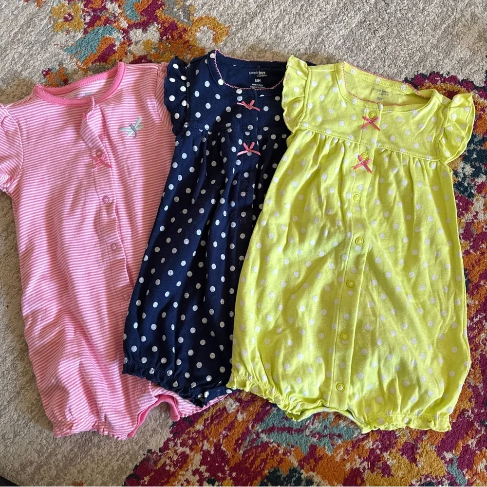 Carter's Set of 3 Baby Rompers- 18m - Picture 1 of 8